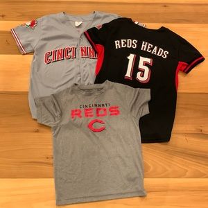 Boys Cincinnati Reds lot of jersey and tee